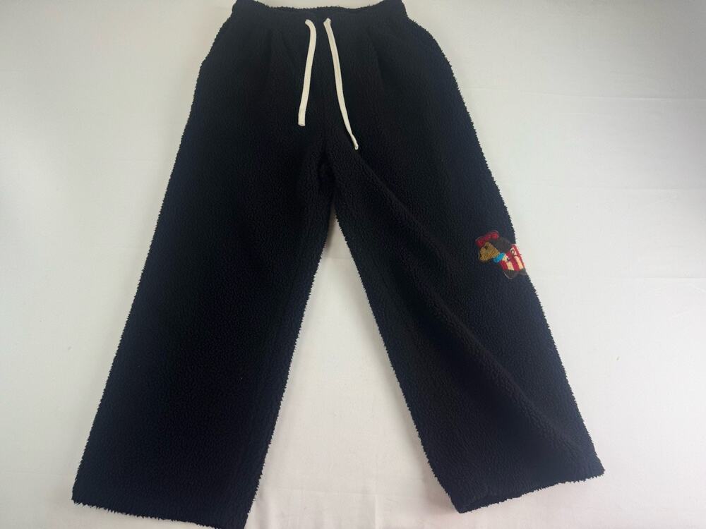 Black Sherpa Fleece Dachshund Wiener Dog Sweatpants 2XL Embroidered